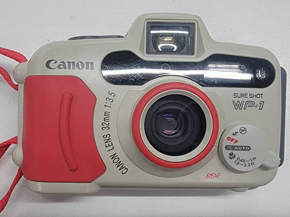 ★キャノン コンパクトフィルムカメラ Canon SURE SHOT オートボーイWP-1 防水カメラ/ウォータープルーフ ストラップ/ケース付 中古・現状拍卖