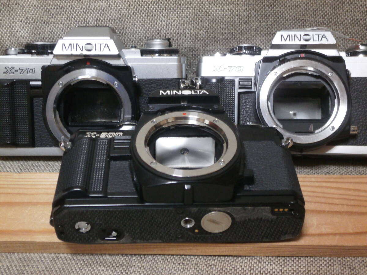 minolta X-500・X-70 2台 ボディのみ シャッターの切れないジャンク品拍卖