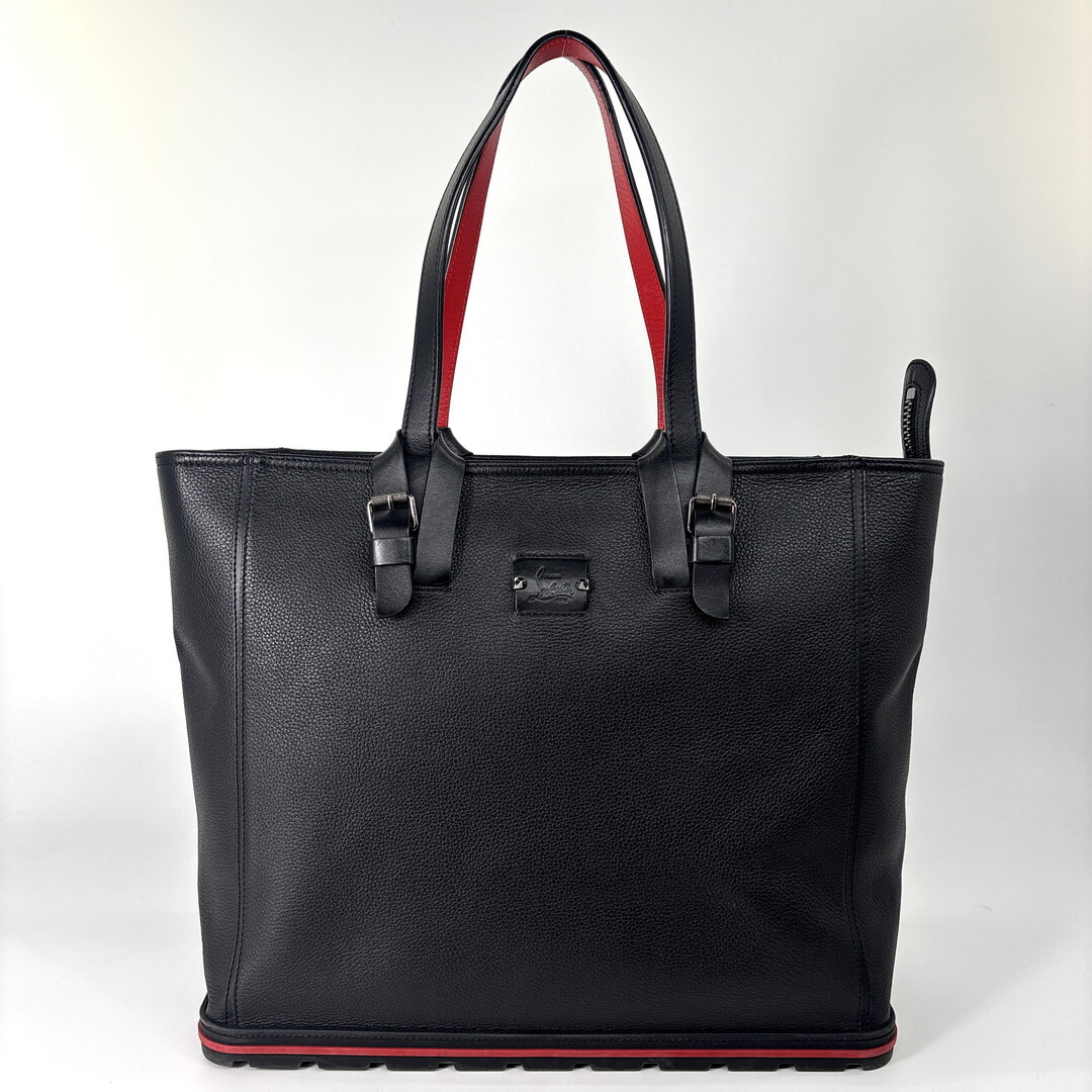 超極美品 Christian Louboutin クリスチャンルブタン カバイカー ラージ メンズ トートバッグ メンズ ビジネスバッグ ブラック 黒拍卖
