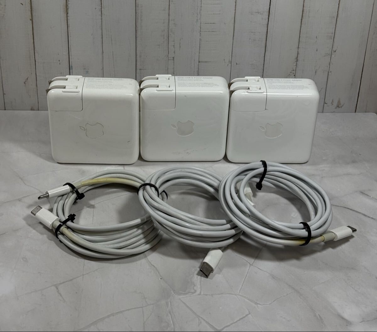 Apple USB-C Power Adapter 3個セット + USB-Cケーブル3本 ACアダプタ拍卖