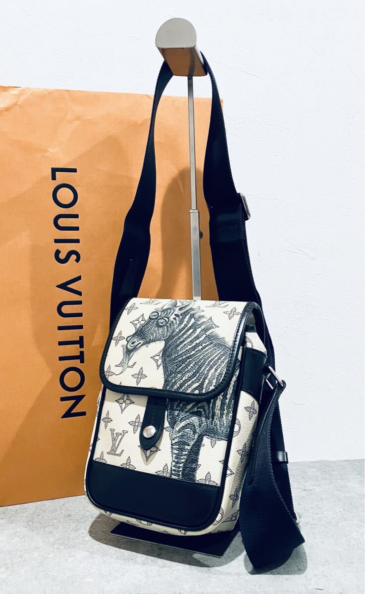 LOUIS VUITTON 極上美品 モノグラム 限定 サバンナ レザー ショルダー バッグ ルイ・ヴィトン メッセンジャーBB 斜め掛け バック拍卖