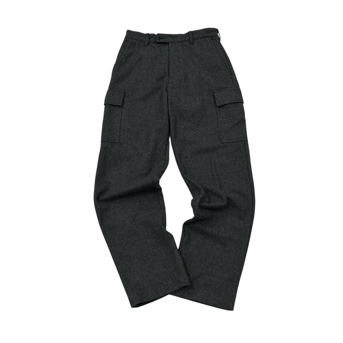 良品 90s J.CREW/ジェイクルー ウール地カーゴパンツ W30インチ グレー系拍卖