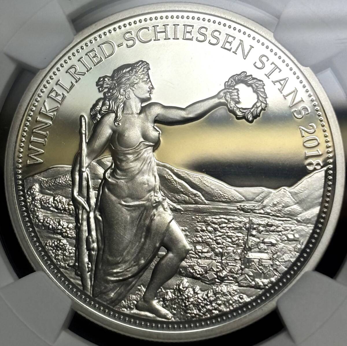 【スイス大型銀貨】(現代射撃祭 NGC-PF68ULTRA CAMEO 2018年)拍卖