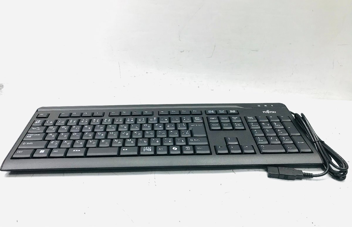 中古未使用品 USB有線キーボード 富士通純正 KB410 K USB JP ブラック拍卖