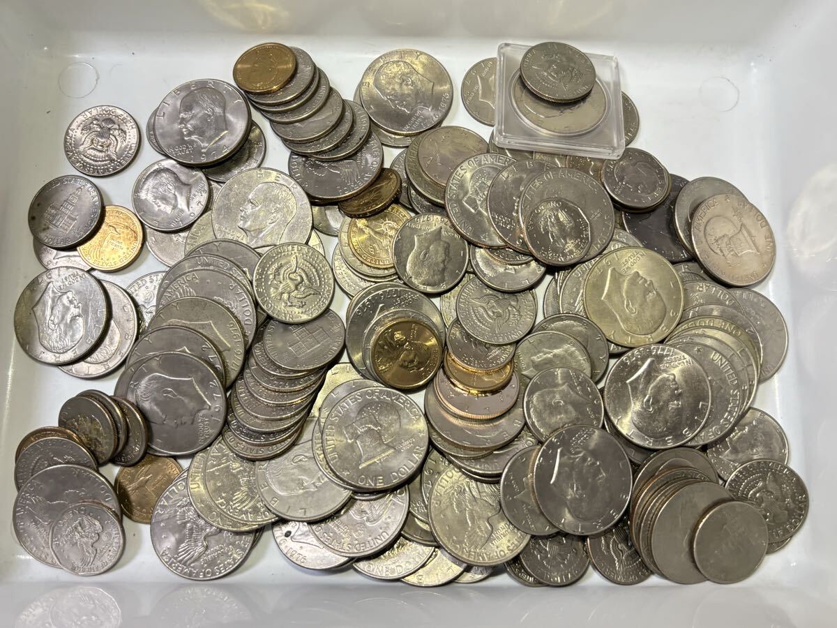 アメリカドル まとめて143ドル分セット 約22800円分 古銭 外貨 海外コイン 1ドル硬貨 ハーフダラー硬貨など拍卖