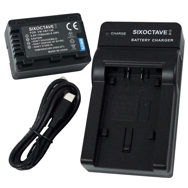 VW-VBT190-K VW-VBT190 Panasonic 互換バッテリー 1個と充電器(USB充電式) HC-V210M HC-V360MS HC-V480MS HC-WX970M HC-WX995M HC-VX980M拍卖
