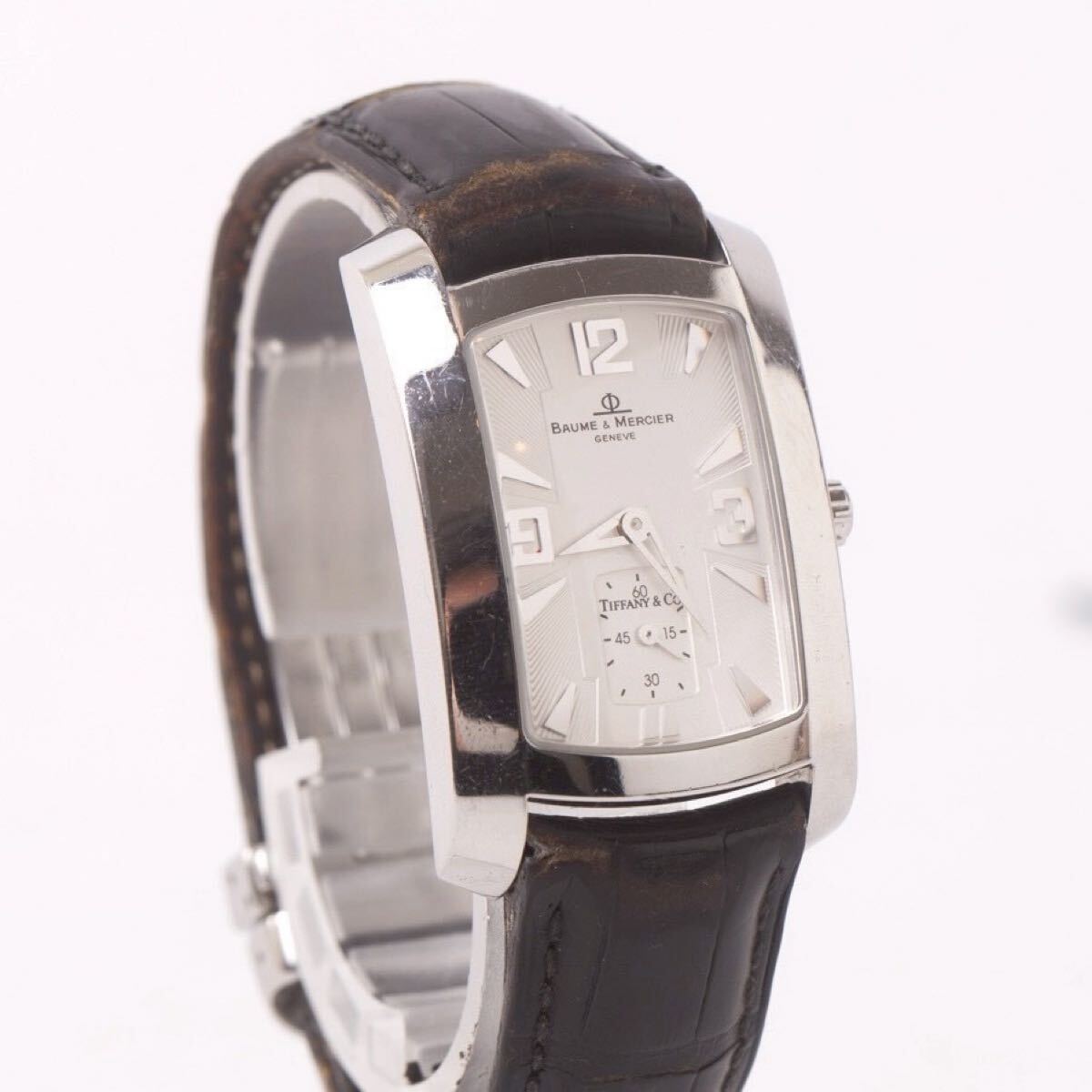 【1円〜】ボーム&メルシエ ボーム&メルシェ ハンプトン 腕時計 Tiffany 刻印 シルバー金具 ダブルネーム Wネーム 不動拍卖