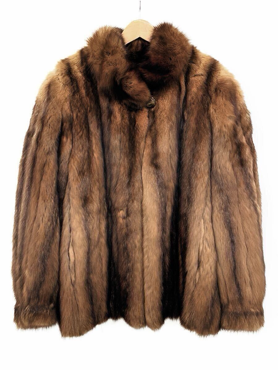 T03/004 VISCARDI ヴィスカルディ RUSSIAN SABLE ロシアンセーブル 毛皮 コート ファー ブラウン系拍卖