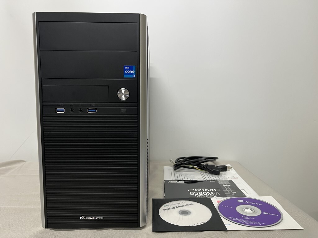 ・PRIME B560M-A/11th Gen Core i7-11700/メモリ64G/SSD:1T(M.2),2T(SATA)●eX.computer BTO PC●中古Win11・動作保証無・現状品 No.7拍卖