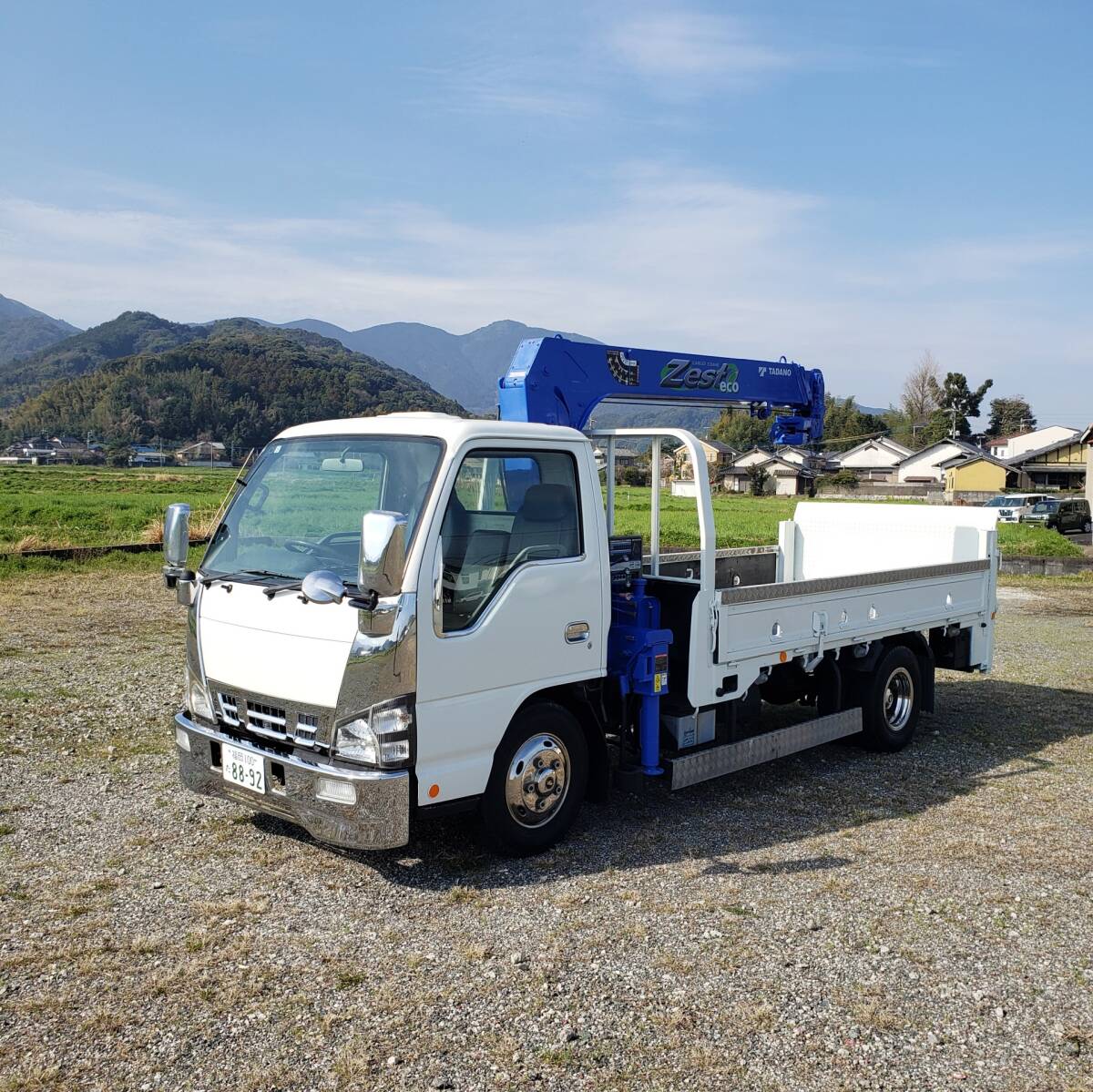 売切 ラジコン付 クレーン車 パワーゲート付 ニッサンアトラス いすゞエルフOEM 5MT(3ペダル)ETC 荷台鉄板張 車検令和9年3月迄 動画有 福岡拍卖