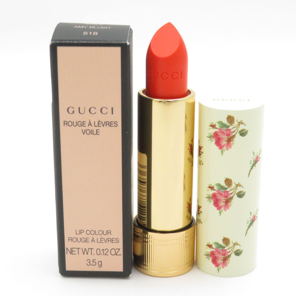未使用 GUCCI グッチ ルージュ ア レーヴル ヴォワル 518 リップカラー 3.5g AMY BLUSH BY11896R拍卖