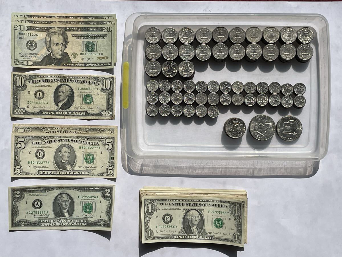 1、送料無料 アメリカ ドル 合計 217ドル 外国コイン ※まとめて取引不可 同梱包不可拍卖