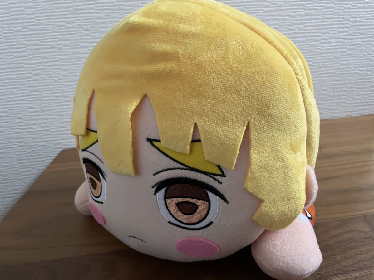 【我妻善逸(あがつま ぜんいつ)】鬼滅の刃 MEJ メガジャンボ寝そべりぬいぐるみ 約40cm 定形外510円 新品・タグ付き拍卖
