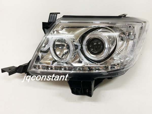 左右セット 2011-2014y ハイラックス LEDイカリング付ヘッドライト クロームインナー拍卖