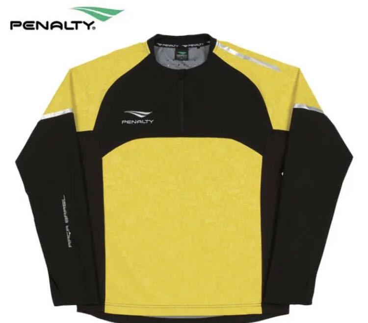 送料無料 新品 PENALTY ペナルティ ピステシャツ ハイゲージハーフジップトップ M サッカー フットサル拍卖