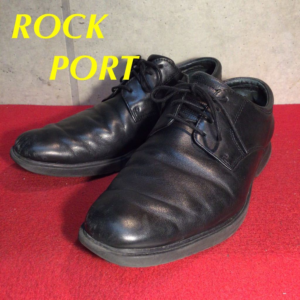 【売り切り!送料無料!】A-74 ROCK PORT/ビジネスシューズ/ブラック/25.5cm!箱なし!激安!拍卖
