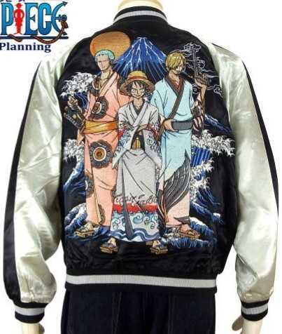 ワンピース×花旅楽団 三人衆 スカジャン L opsj-009 サトリ ONE PIECE拍卖