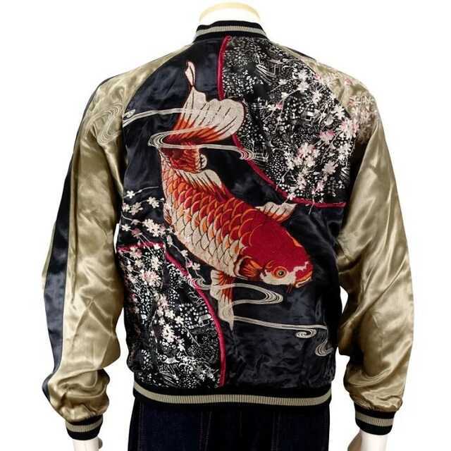 花旅楽団 緋鯉 スカジャン XXL ssj-035 サトリ拍卖