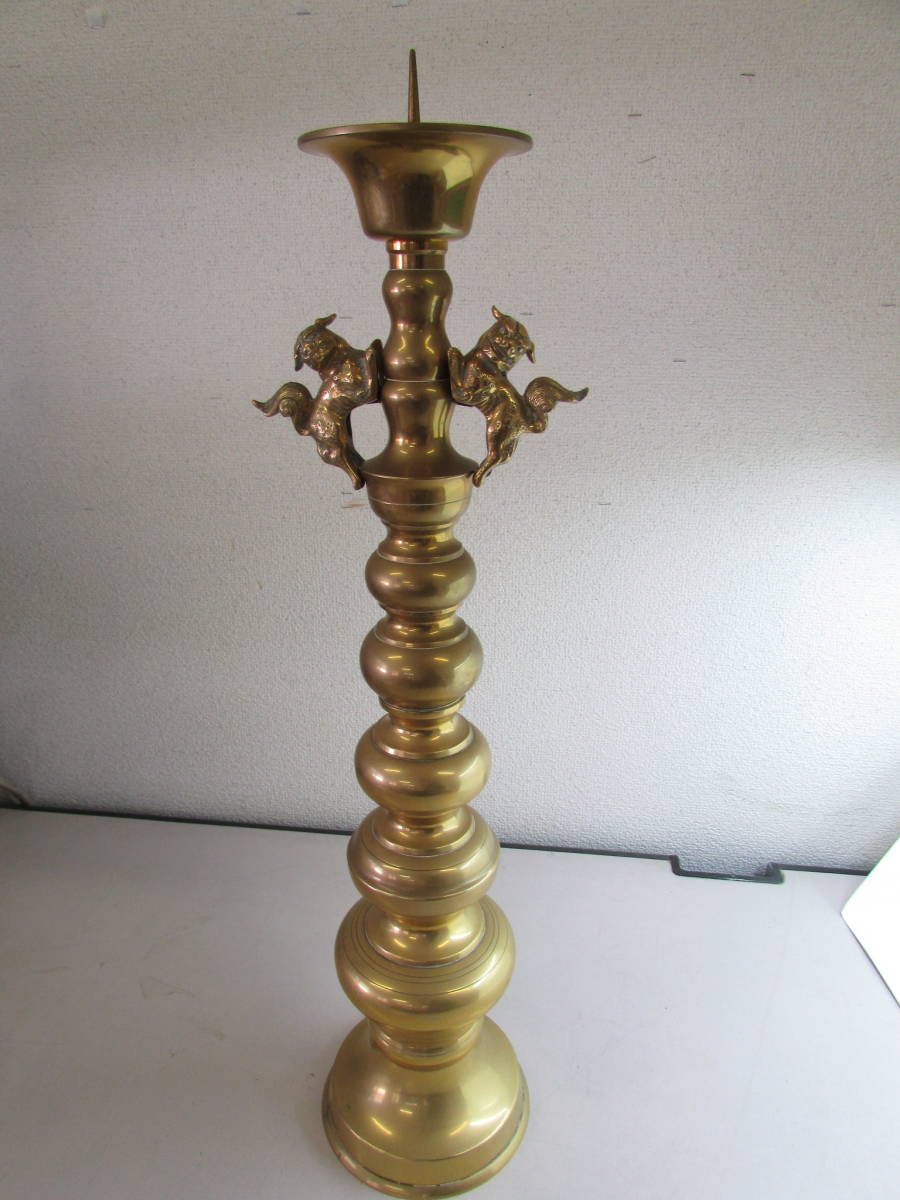 【送料無料】燭台 真鍮 大型です (K526)拍卖