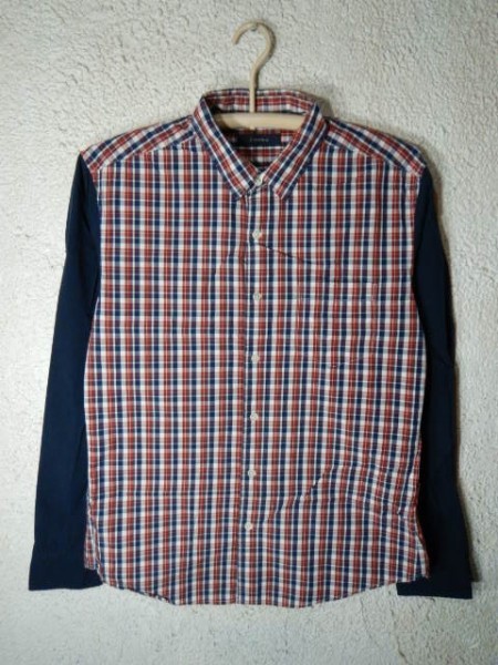 to2250 RAGEBLUE レイジブルー 長袖 チェック 切替 デザイン ボタンダウン シャツ BDシャツ 人気 送料格安拍卖