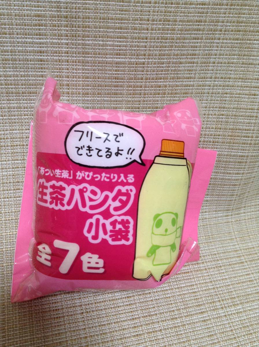 生茶パンダ小袋 桜色 「あつい生茶」がぴったり入る フリースでできてるよ!! ペットボトルカバー,ペットボトルホルダー 【KIRIN/キリン】拍卖