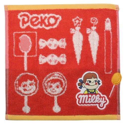 ◎新品 不二家のペコちゃん タオルハンカチ ペコ&ポコ milky ミルキー サンリオ sanrio拍卖