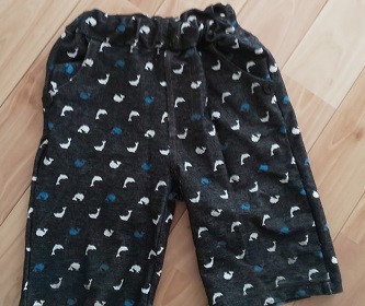 デニム調☆マリン柄☆ハーフパンツ 110サイズ拍卖