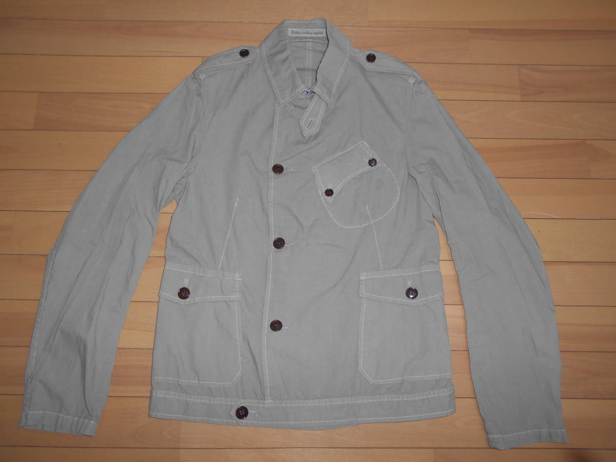 ★Edition by トゥモローランド no.120007 綿100% ダブルブレストミリタリージャケット 日本製★淡茶sizeM★拍卖