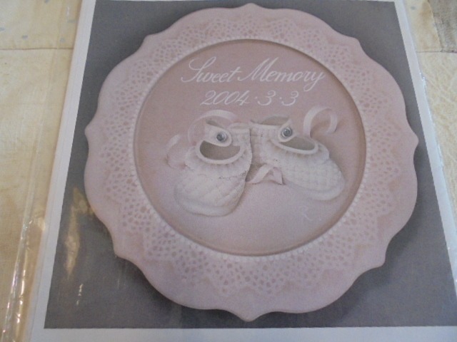 トールペイント パターンパケット 弓部玲子 「Pure White」(Pink)ピュアホワイト ピンク デザインパケット ベビーシューズ拍卖