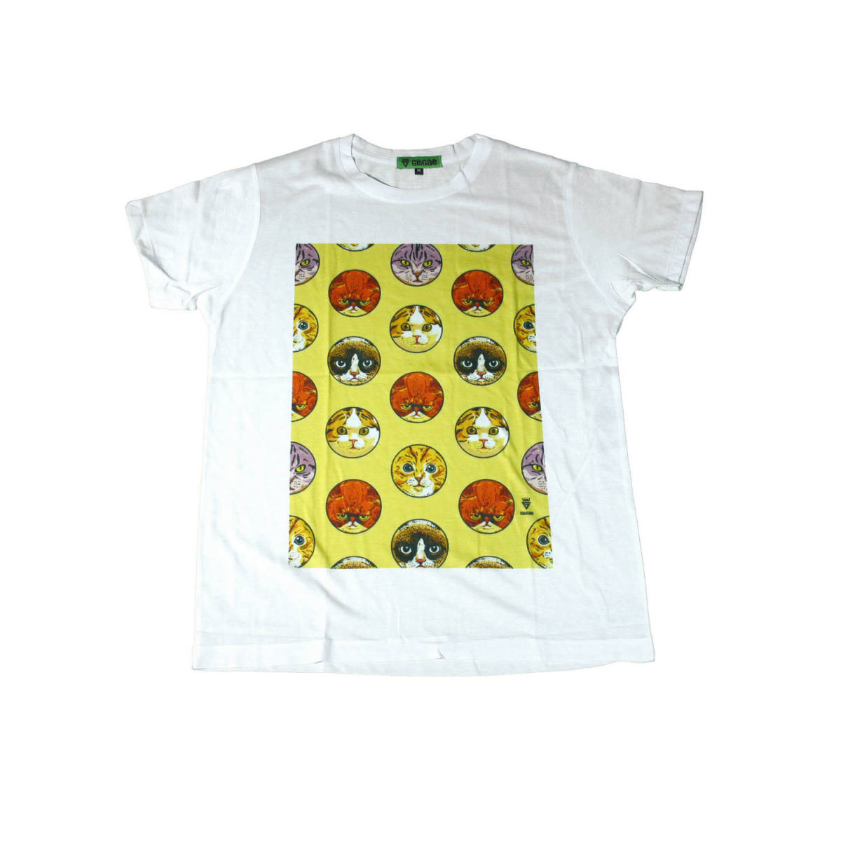 猫 ドット柄 水玉 ペット ネコ好き 動物 可愛い アニマル ストリート系 デザインTシャツ おもしろTシャツ メンズ 半袖★M108M拍卖