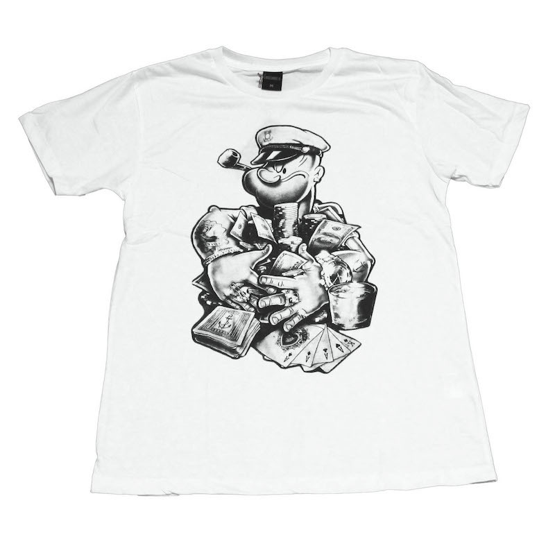 ポパイ カジノ ラスベガス おもしろTシャツ カワイイ ストリート系 デザインTシャツ おもしろTシャツ メンズ 半袖★M583M拍卖