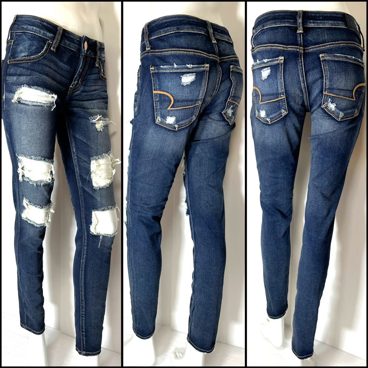 アメリカンイーグル AEO クラッシュ スーパーロージェギング US4 68cm拍卖