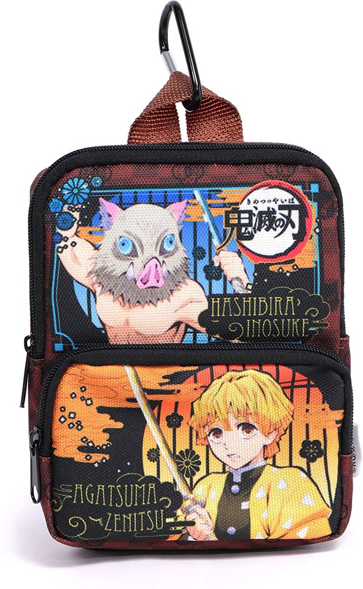 鬼滅の刃 カラビナ付 ミニリュック 我妻善逸 嘴平伊之助 ポーチ 小物入拍卖