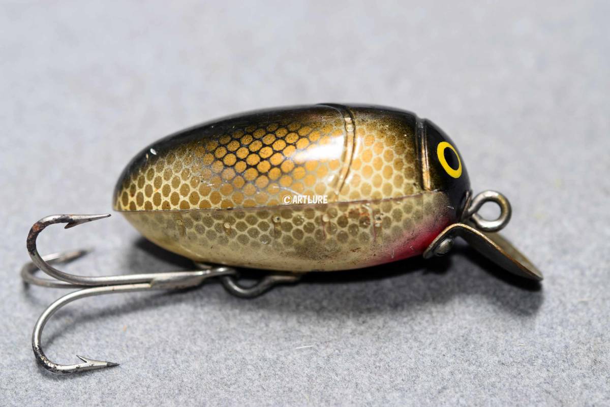 RATLE BUG MILLSITE 5X2.5X2CM ラトル入り C1940 OLD LURE,面白珍品蒐集家向け、11.6g FROG***拍卖