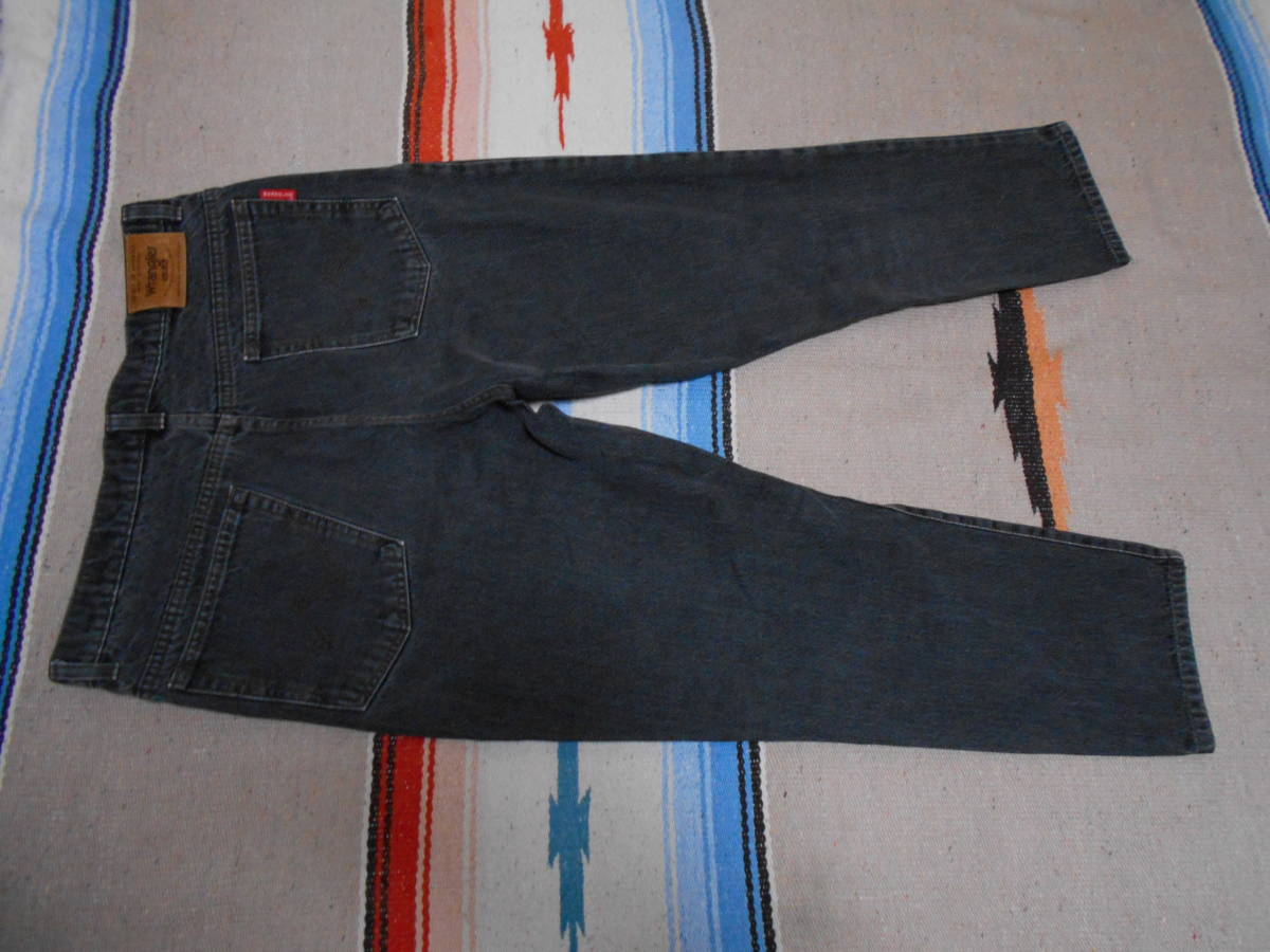 1980S WRANGLER ラングラー ブラック ジーンズ 黒 スリム ビンテージ 38インチ 革パッチ ビッグサイズ日本製 MADE IN JAPAN 昭和レトロ拍卖