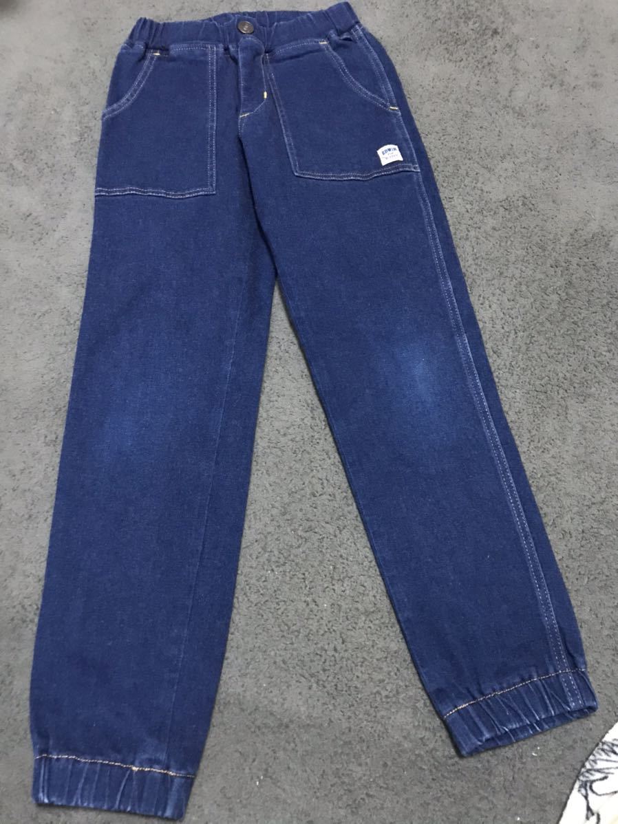 エドウィン ズボン140 ウエストゴム デニムパンツ拍卖