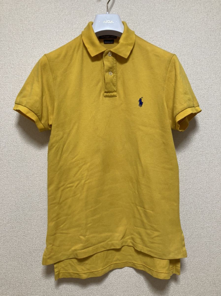 POLO RALPH LAUREN ポロラルフローレン ラルフローレンポロシャツ メンズ M イエロー系 半袖ポロシャツ CUSTOM FIT拍卖