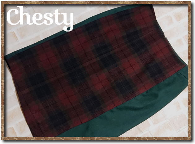 ☆Chesty チェスティ 切替スカート 緑系☆拍卖