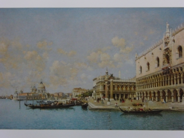 Federico Del Campo、The Doge's Palace and Santa Maria della salute, Venice、希少画集より、新品額装付、iafa拍卖