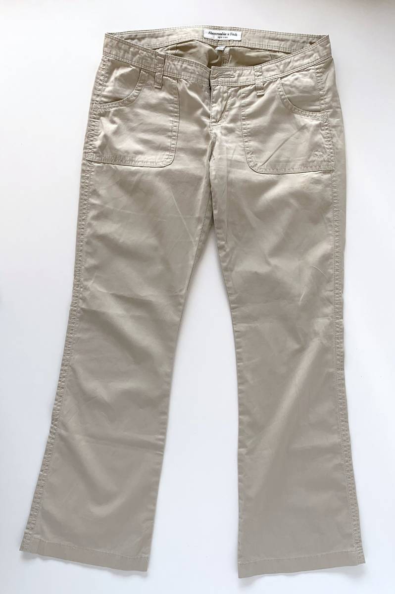 ★送料無料 Abercrombie&Fitch アバクロンビー&フィッチ ボトムス ローライズ パンツ 綿パン サイズ00 レディース 女性用 アバクロ拍卖