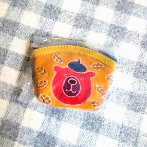 新品&即決◎ベレー帽くまの山羊革製ポーチ A拍卖