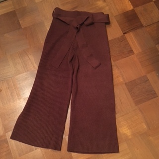 【新品・未使用】LBC タグ付き リブニット ワイドパンツ size/ M ブラウン リラックスパンツ拍卖