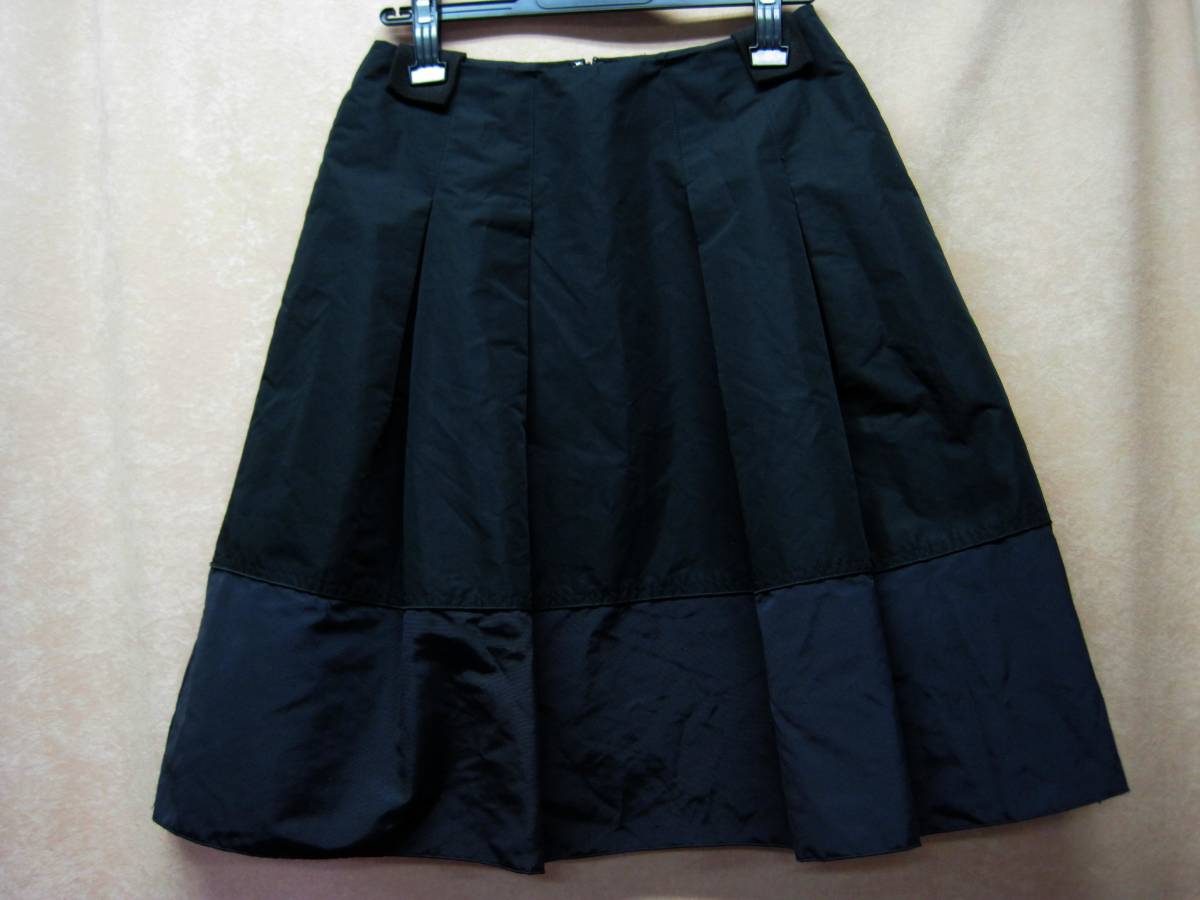 AMACA アマカ ☆美品 ふわっとスカート(ボックスプリーツ) ◎送料込み!【黒(2パターン)】拍卖