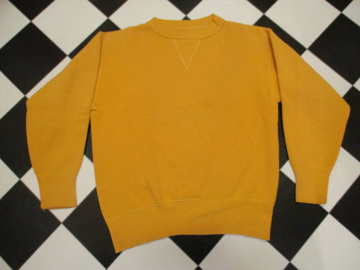60's ビンテージ スウェット 前V USA製 黄色拍卖