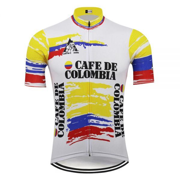 新品 サイクルジャージ XXL レトロデザイン No105 コロンビア フルジップ 半袖 メンズ ウェア サイクリング スポーツ MTB ロードバイク拍卖