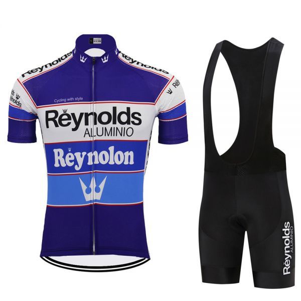 新品 レトロデザイン 上下セット No47 Lサイズ スペイン サイクルジャージ ウェア 半袖 メンズ サイクリング MTB ロードバイク 自転車拍卖