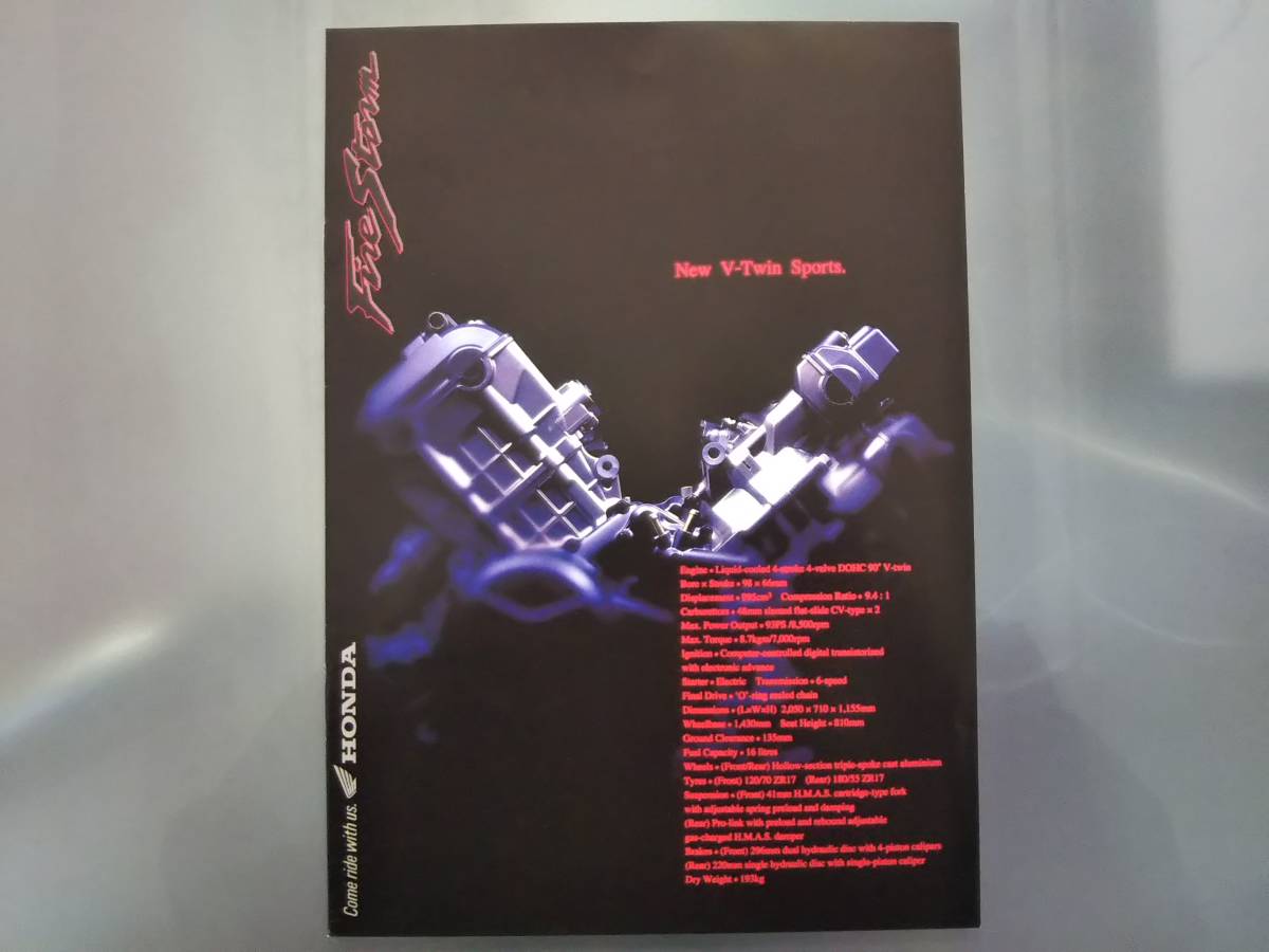 ◆Honda ホンダ Fire Storm VTR100F (SC36) カタログ A-2拍卖