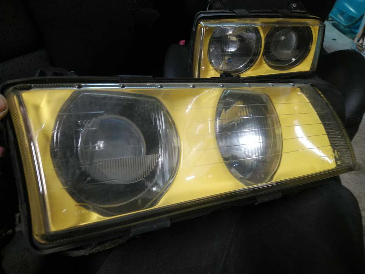 BMW E36 318ti コンパクト M タイプ イエロー ヘッドライト 左右 セット HID 加工 希少 中古品拍卖