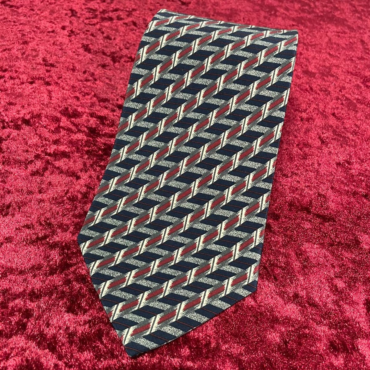 MISSONI ミッソーニ レジメンタル ボーダー柄 シルクネクタイ拍卖