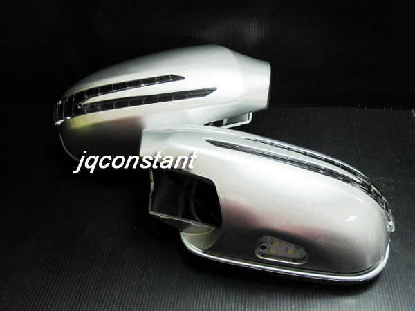 ベンツ R170 SLK W208 CLK A168 LEDウィンカー付 ドアミラーカバー シルバー744塗装済み拍卖
